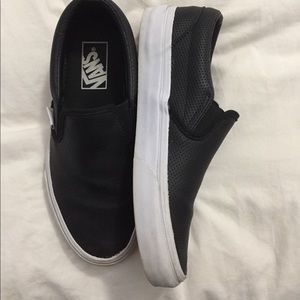 Vans Leather Slip Ons